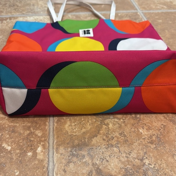 Estee Lauder Lisa Perry Tote Beach Bag Bright Multicolor 14”x16” Skincare/Makeup - Picture 5 of 12